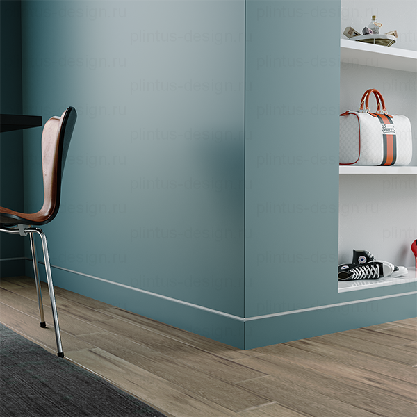 Ликорн С-02.2.1 скрытый плинтус серебристый