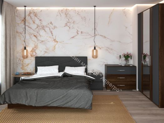 Комод Джолин ПМ 245.06 исп. 3 Графит Софт, Дуб Каньон