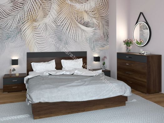 Комод Джолин ПМ 245.07 исп. 3 Графит Софт, Дуб Каньон