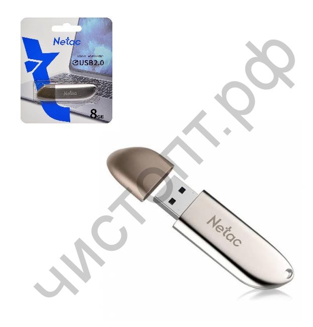 флэш-карта Netac 8GB U352 серебро