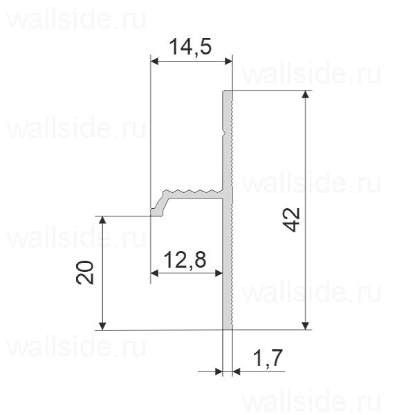 Теневой плинтус FD-04 чёрный