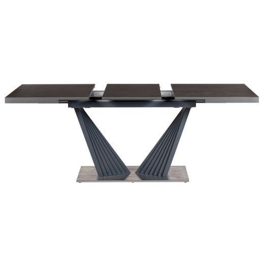 Стол раздвижной ASTRA 140-190x80х80см, керамогранит, 
сталь, антрацит