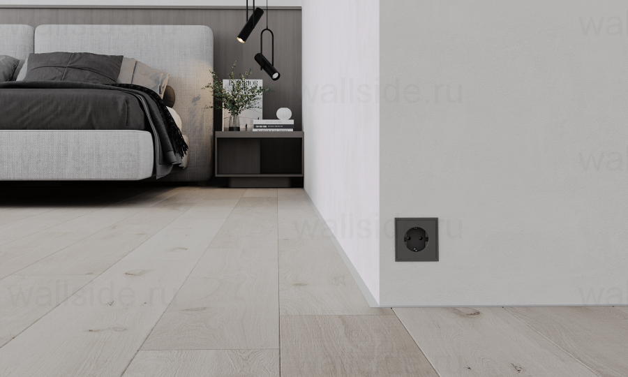 Микроплинтус Лайн Ликорн С-05.25.2 серебристый