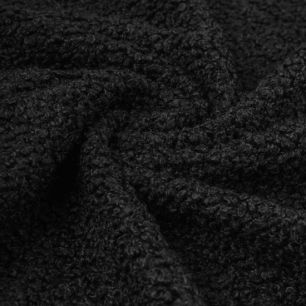Мех барашка искусственный (мелкое букле)  - черный 50х37