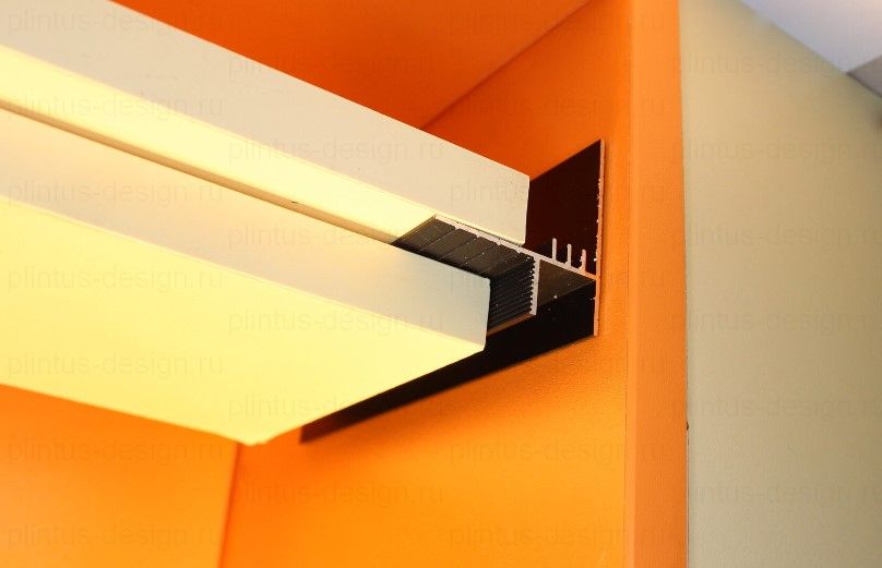 7284.05 теневой потолочный профиль Декопрофиль чёрный