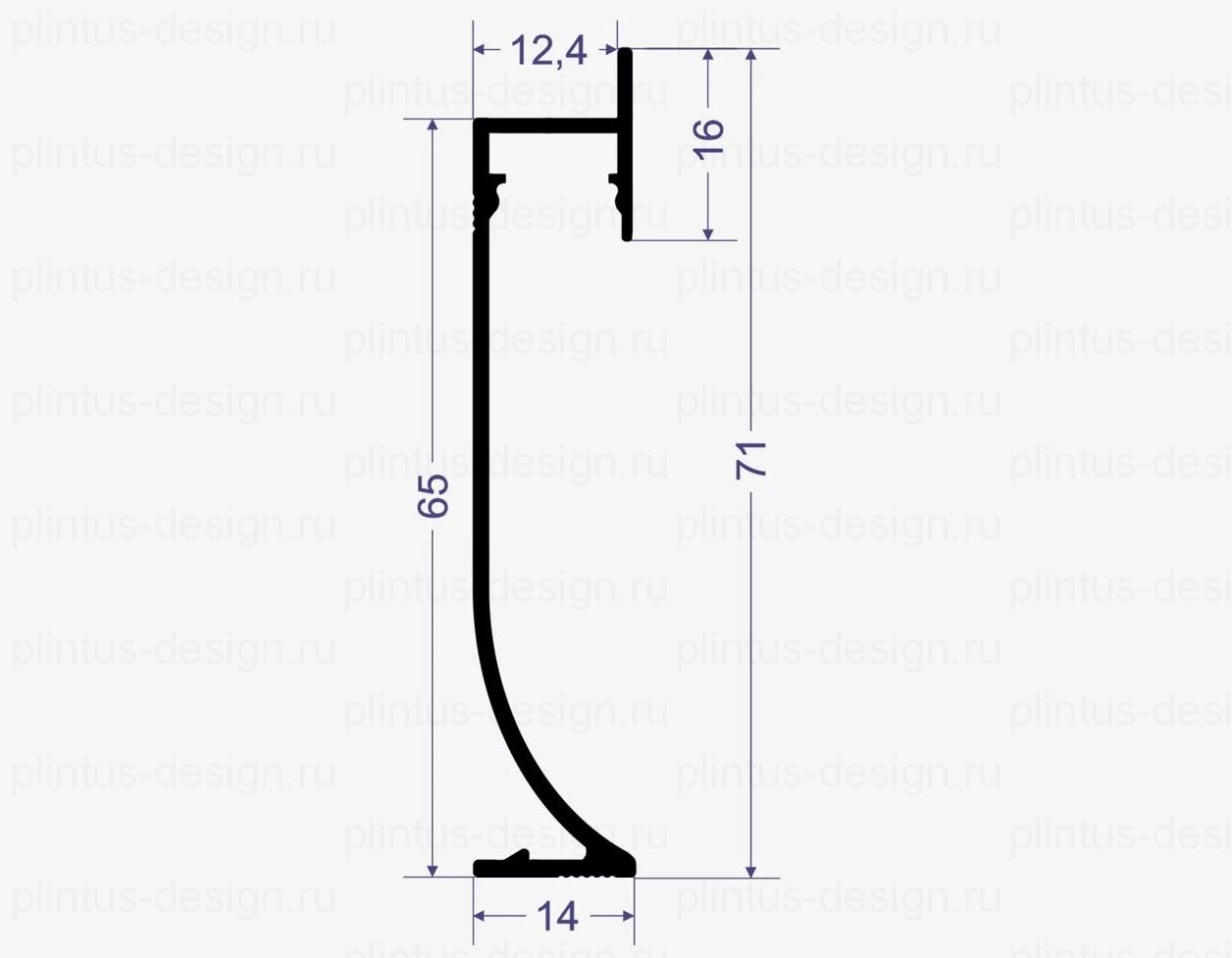 SC 7547 теневой радиусный плинтус Line Art