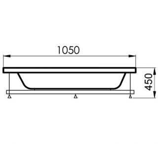 Künc oval vannalar 105*105 sm RİVA SELİKA hündürlük - SANTEXNİKA SHOP