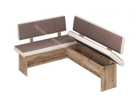 Кухонный уголок Парма белый, кожзам белый/рогожка серый