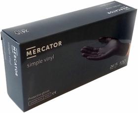 Перчатки Mercator Medical Черные M 50 пар/уп.(4 гр.) винил