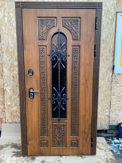 Дверь входная Termo-door Лацио с терморазрывом Белая 3К Винорит Орех Бежевый матовый