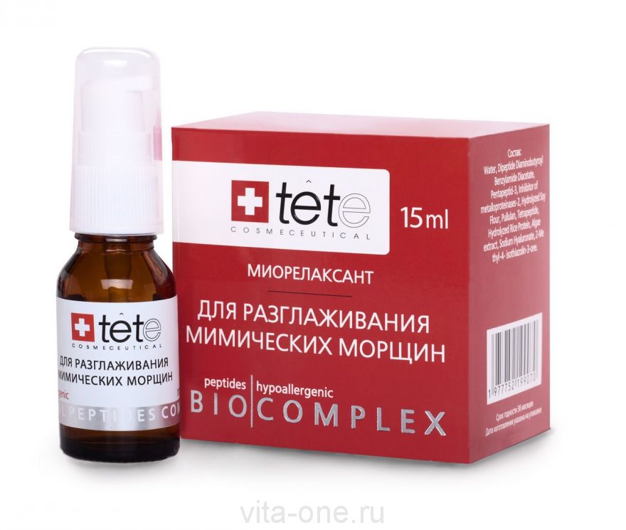 Биокомплекс - миорелаксант для разглаживания мимических морщин Tete cosmeceutical (Тете косметик) 15 мл