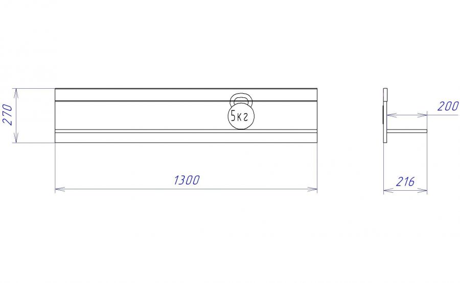 Д-7 Полка навесная "Денвер"