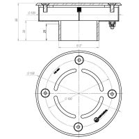 Форсунка донная Aquaviva 2", AISI 304 (D120 мм), под бетон