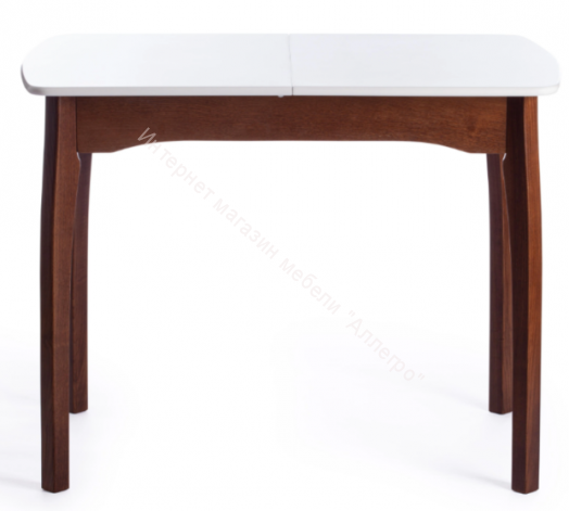 Стол CATERINA	бук, мдф, 100+30x70x75, коричневый, белый