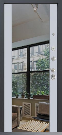 Входная дверь Command Doors Классика Зеркало Белый матовый
