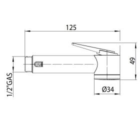 Гигиеническая лейка Bossini Paloma Brass B00470 для биде ФОТО