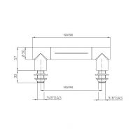 Каскадный излив Bossini Cascata BOX 250 mm I00270F схема 2