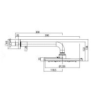 Верхний душ Bossini Nebulizair/2 круглый 2 режима H71625G схема 2