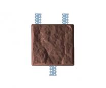 Бетонная фасадная плитка «Руст №2» с оцинкованными закладными