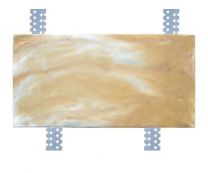 Бетонная гладкая фасадная плитка (600x300x20) с оцинкованными закладными для фасада дома