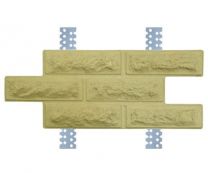 Бетонный сайдинг панель-вилка «Франция» с оцинкованными закладными для фасада дома