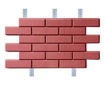 Сайдинг панель-вилка «Кирпичики» с оцинкованными закладными для облицовки дома