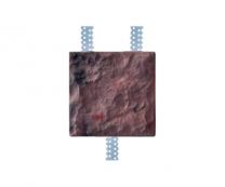 Бетонная фасадная плитка Балканский камень №2 с оцинкованными закладными