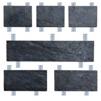 Бетонная фасадная плитка «Брук» с оцинкованными закладными для отделки стен дома