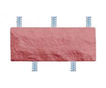 Бетонная цокольная плитка «Бастилия №1» с оцинкованными закладными