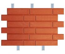 Бетонный цокольный сайдинг «18 кирпичей» с оцинкованными закладными