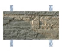 Бетонная цокольная плитка «Сланец» №2 с оцинкованными закладными для облицовки стен дома