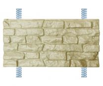 Бетонная цокольная плитка «Каньон» №3 с оцинкованными закладными для облицовки стен дома