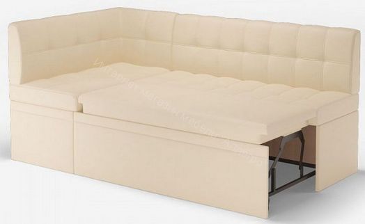 Кухонный диван угловой Остин со спальным местом, Левый Эко кожа Reex cream