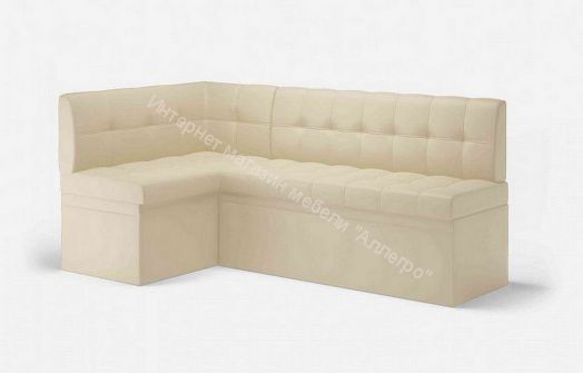 Кухонный диван угловой Остин со спальным местом, Левый Эко кожа Reex cream