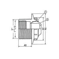 Форсунка стеновая Hayward 3310 2"/1½" под бетон