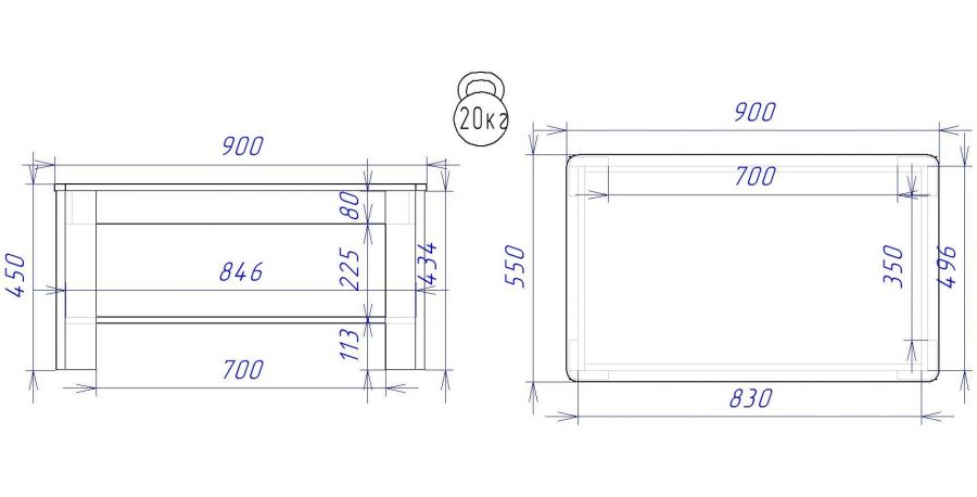 Стол журнальный "Кёльн-2"