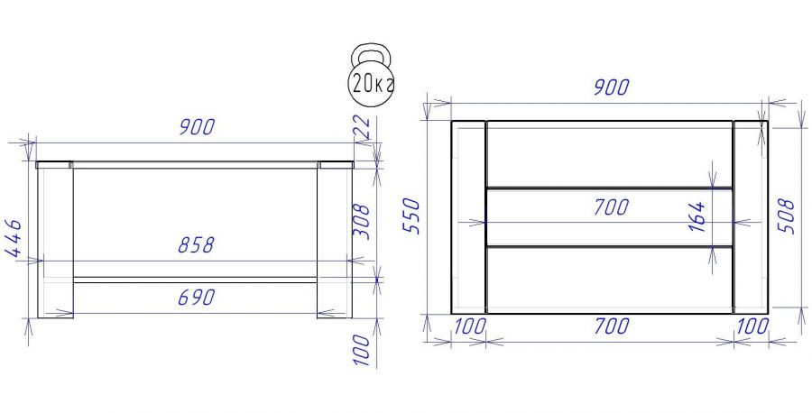 Стол журнальный "Кёльн"