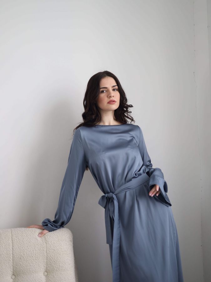 Платье Bambù из бамбука пыльно-синий