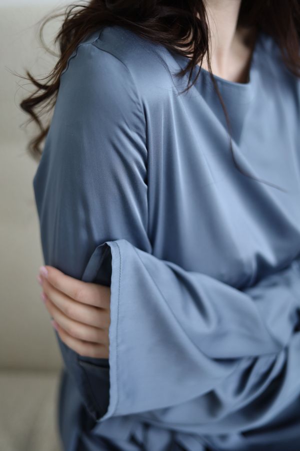 Платье Bambù из бамбука пыльно-синий