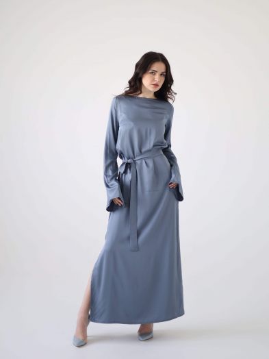 Платье Bambù из бамбука пыльно-синий