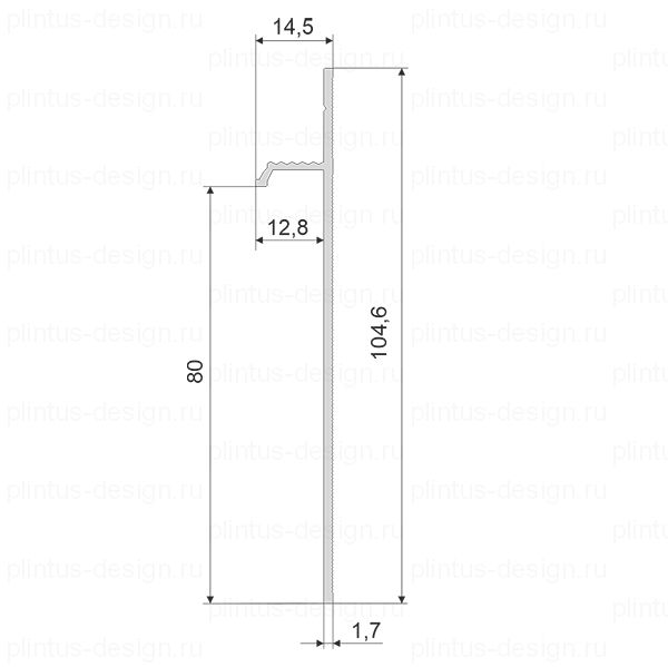 FD-01 скрытый плинтус серебристый