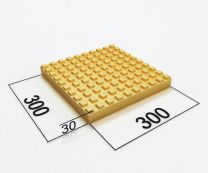 Тактильная плитка с квадратными рифами 300х300