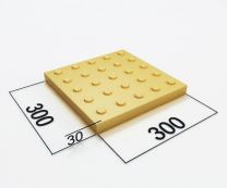 Тактильная плитка с конусообразными рифами 300х300