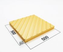 Тактильная плитка с диагональными рифами 500х500