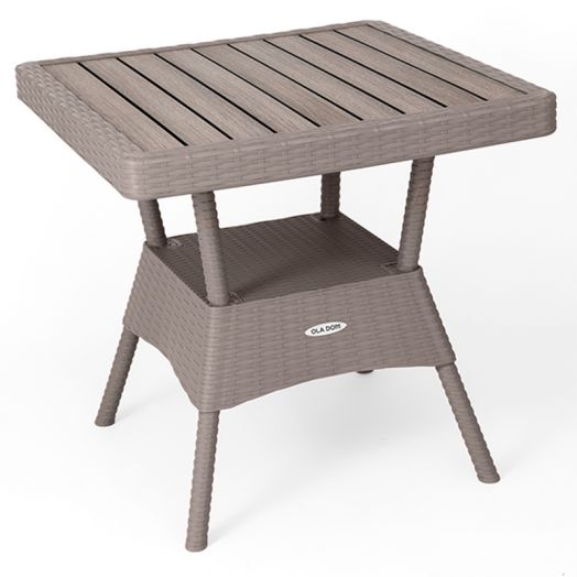 ЭКВ-002 Стол квадратный Rattan Серый