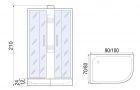 Душевая кабина NARA 90/80/24 МТ