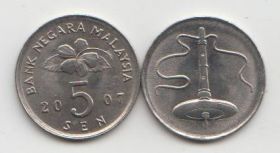 Малайзия 5 сенов 1989-2011 UNC