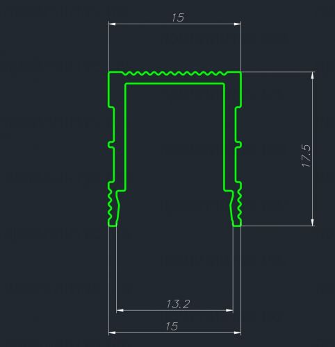 Декоративный стеновой профиль Pro Design 536 чёрный муар