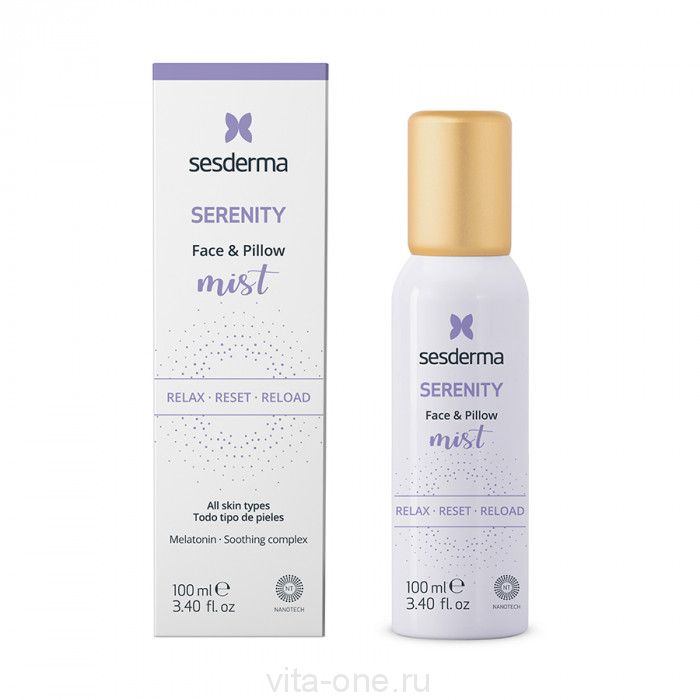 SERENITY Face & Pillow mist - Спрей-мист ночной для лица, Sesderma (Сесдерма) 100 мл