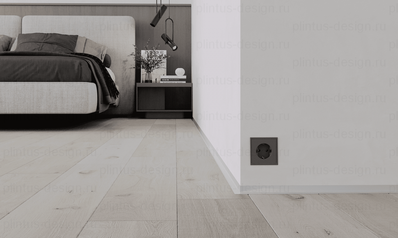 Микроплинтус Лайн Ликорн С-05.25.2 L-образный серебристый